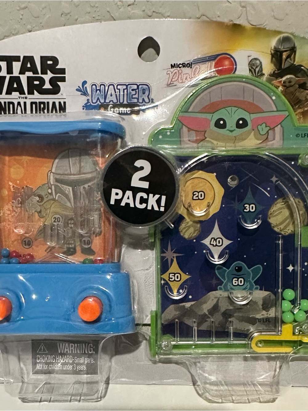Star Wars The Mandalorian Baby Yoda Blue & Green Water Game 2-Pack